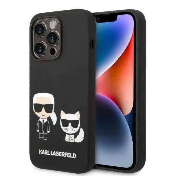 Apple iPhone 14 Pro Max Karl Lagerfeld Silicone Karl & Choupette Magsafe tok -
KLHMP14XSSKCK, Fekete