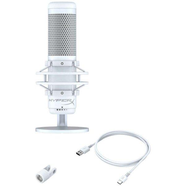 HP HyperX QuadCast S, fehér mikrofon