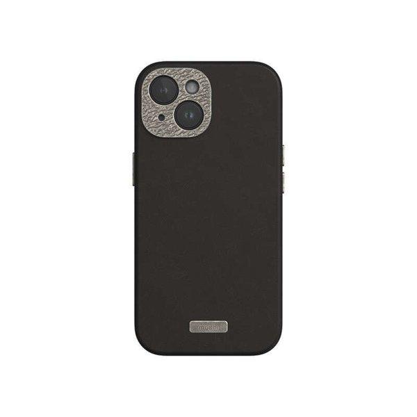 Moshi Napa MagSafe - Leather telefontok iPhone 15 (Midnight fekete)