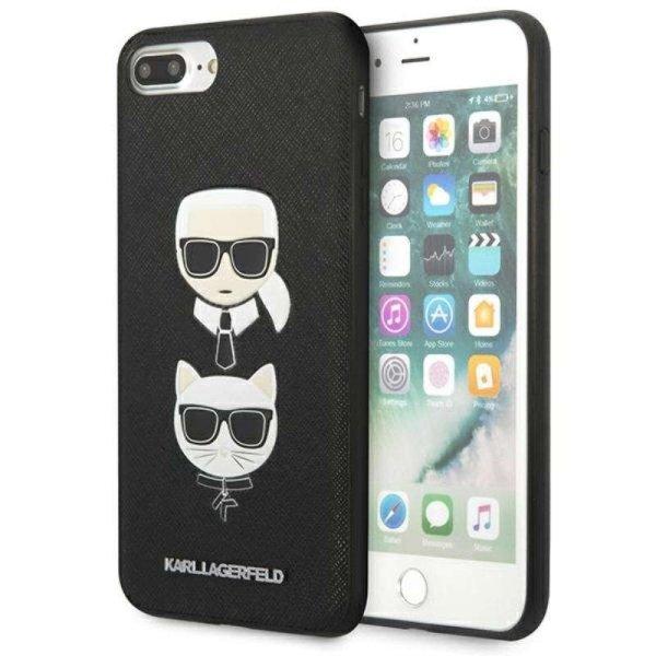 Karl Lagerfeld Saffiano Karl & Choupette Heads - telefontok iPhone 8 Plus / 7
Plus fekete
