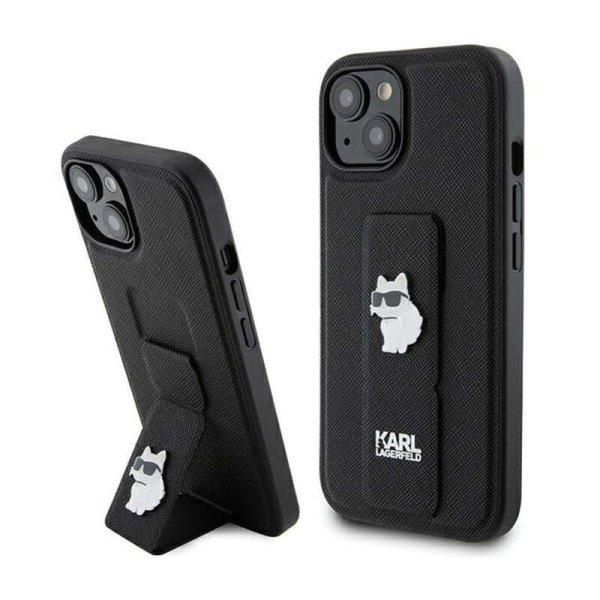 Karl Lagerfeld Gripstand Saffiano Choupette Pins - iPhone 15 Plus telefontok
fekete