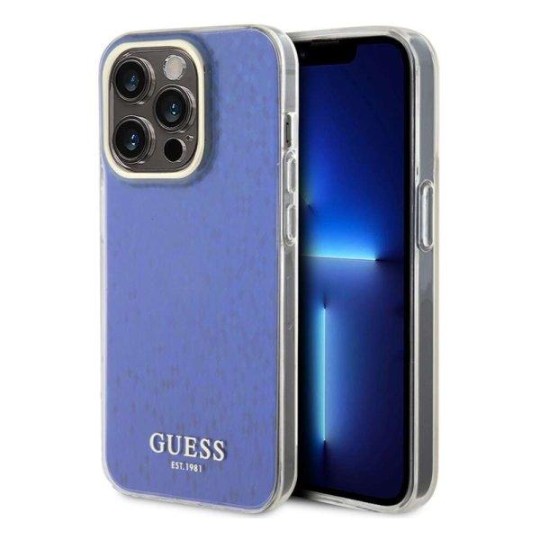 iPhone 15 Pro Telefontok - Guess Faceted - kék hátlap tok