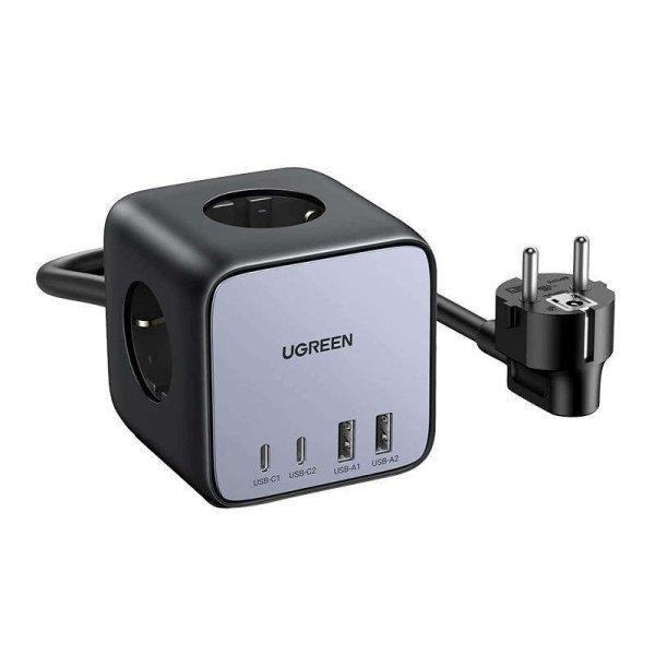 Ugreen CD268 DigiNest Cube 2x USB-C / 2x USB-A Hálózati töltő - Szürke
(65W)