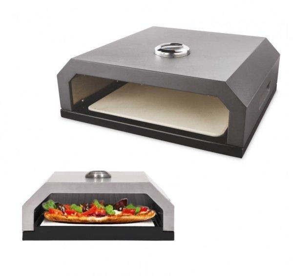 BBQ PizzaBox, pizzasütő kemence kivehető kerámialappa kerti grillezőhöz,
faszenes grillsütőhöz, gázgrillhez (BBQ Pizza kemence)