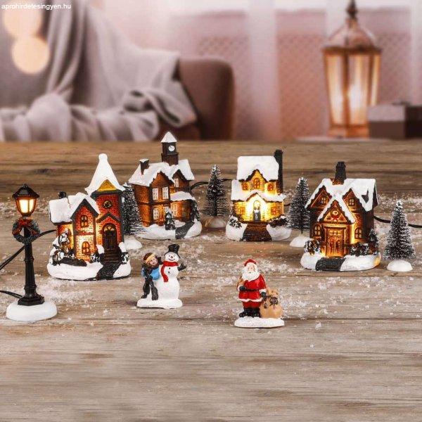 Hi led-es karácsonyi falu jelenet dekoráció