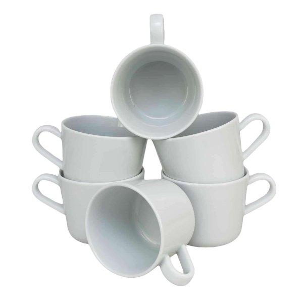6 darabos Cesiro szett- Fehér- Porcelán- 230 ml-es csésze