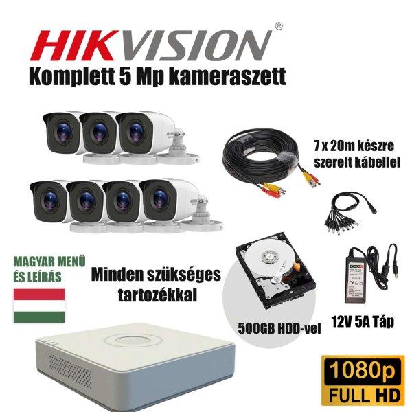 Hikwatch Szereld Magad TurboHD Csomag Hikvision DVR-rel 7 kamerás 2Mp 2.8mm 20m
IR 7x20m készre szerelt kábellel