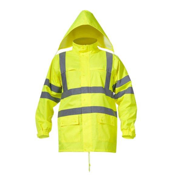 Figyelmeztető kabát eső., sárga., 