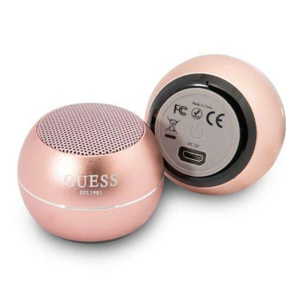 Guess Mini Bluetooth hangszóró 3W 4H (rózsaszín)