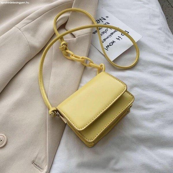 Crossbody táska, Szabadidős női táska sárga