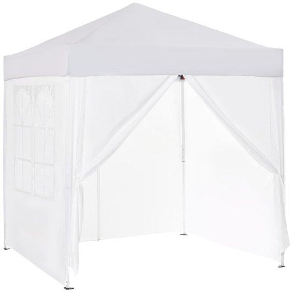 Pop-up  pavilon összecsukható sátor hordozótáskával 2x2 m 4db oldalfallal 
fehér