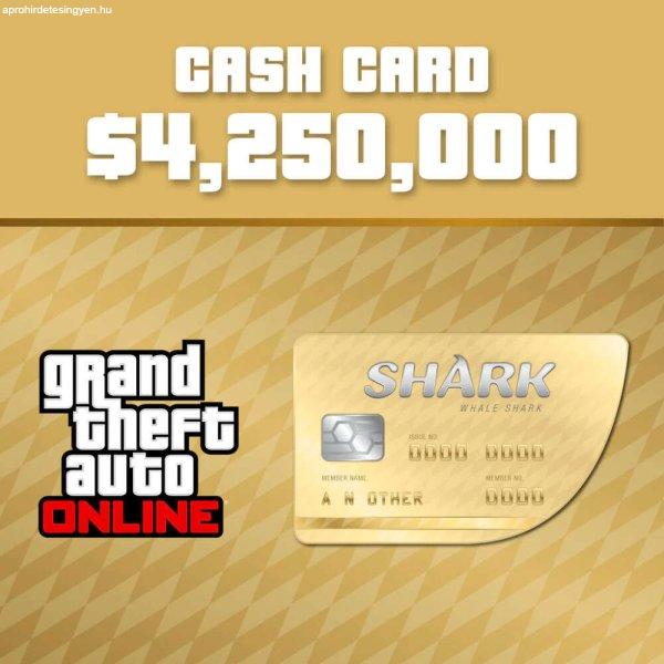 Grand Theft Auto Online - Whale Shark Cash Card ($4.250.000) (Digitális kulcs -
PC)