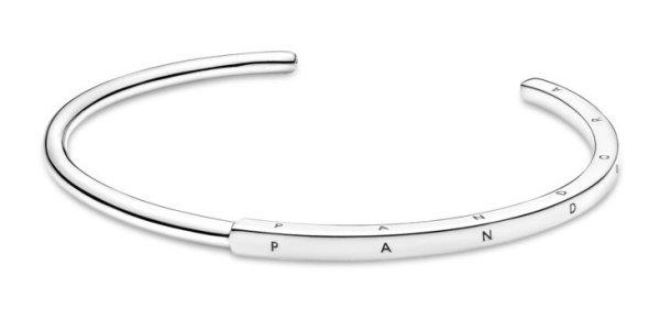 Pandora Masszív nyitott ezüst karkötő Pandora Logo
599493C00 19 cm