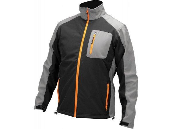 YATO Munkavédelmi softshell kabát fekete-szürke L-es méret 3 zsebes