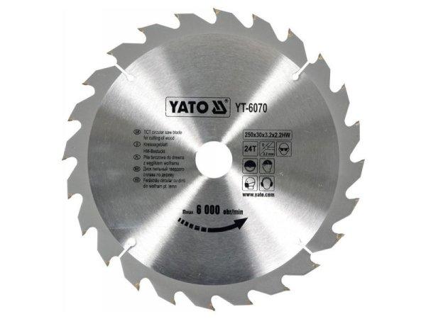 YATO Fűrésztárcsa fához 250 x 30 x 2,2 mm / 24T