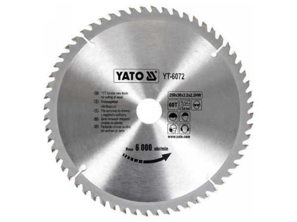 YATO Fűrésztárcsa fához 250 x 30 x 2,2 mm / 60T