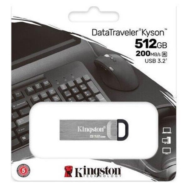 Kingston 512GB DataTraveler Kyson USB-A 3.2 Gen 1 pendrive fém