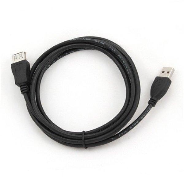 Gembird USB-A 2.0 - USB-A 2.0 M/F adatkábel hosszabbító 1.8m fekete