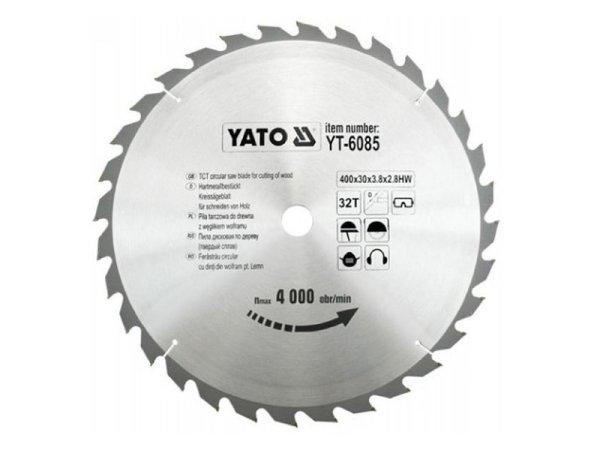 YATO Fűrésztárcsa fához 400 x 30 x 2,8 mm / 32T