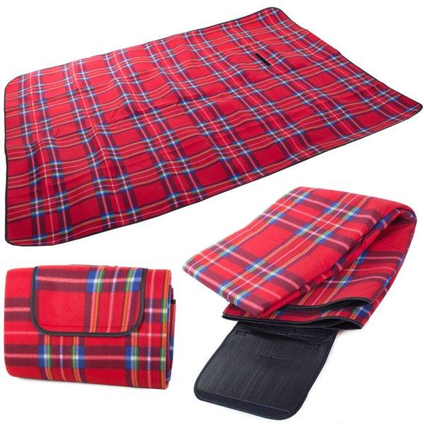 Összehajtható vízálló piknik takaró 150 x 200cm (piros)