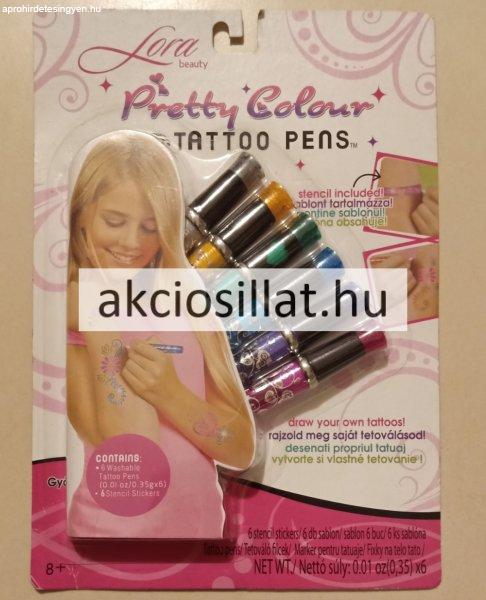 Lora Pretty Colour Tattoo Pens tetováló toll készlet + sablon