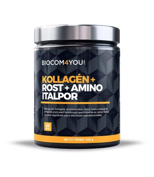 Kollagén+Rost+Amino Italpor, mangó ízű, 450 g - Biocom