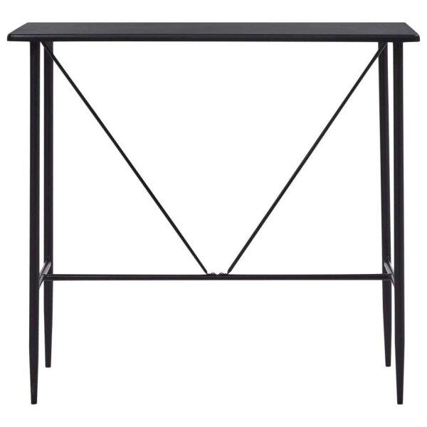 Fekete mdf bárasztal 120 x 60 x 110 cm