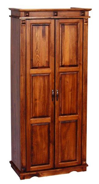 Möbelstar CLA221, 2 ajtós akasztós 100 cm széles pácolt borovi fenyő
szekrény