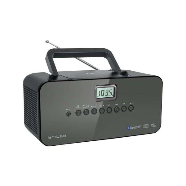 Audió Rendszer Hordozható MUSE M-22 BT, Bluetooth, LCD kijelző, CD
Lejátszó, Rádió, AUX-in, Fekete