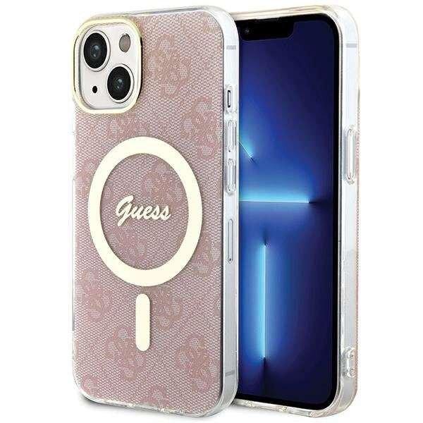 Guess IML 4G MagSafe tok iPhone 15 / 14 / 13 készülékhez - rózsaszín