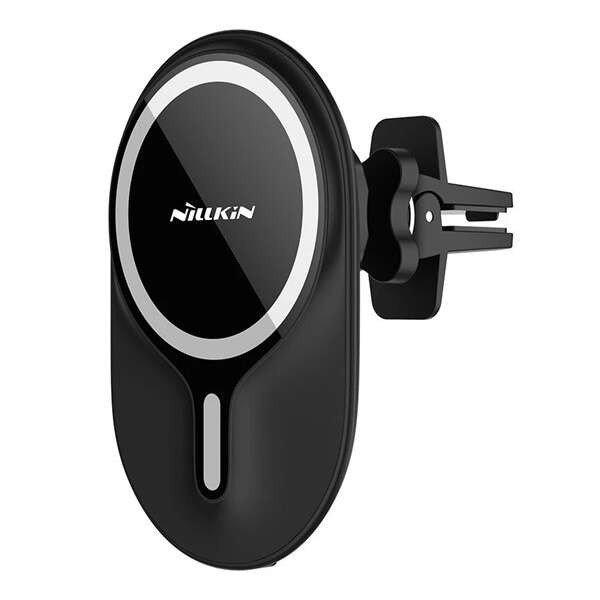 NILLKIN MAGROAD autós tartó (szellőzőre, mágneses, QI Wireless, 10W,
vezeték nélküli töltés, Magsafe rögzítés) FEKETE (5996591094908)