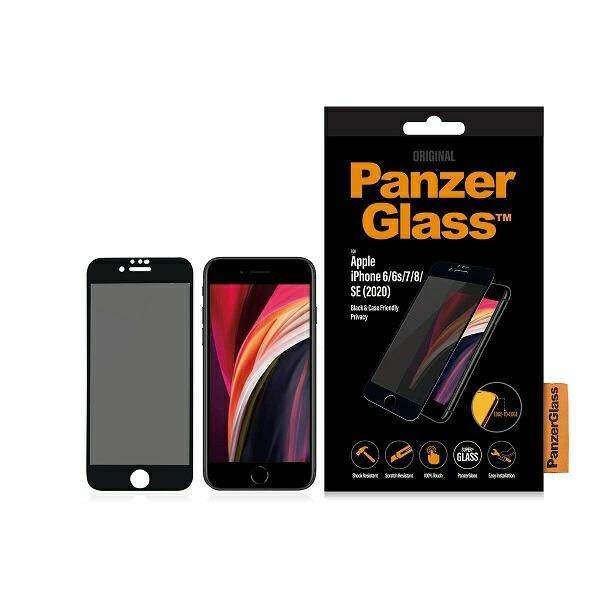 PanzerGlass E2E Super+ iPhone 6/6s/7/8 /SE 2020 / SE 2022 tokbarát Privacy
fekete képernyővédő fólia