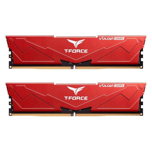 TeamGroup 64GB / 5200 T-Force Vulcan Red DDR5 RAM KIT (2x32GB)