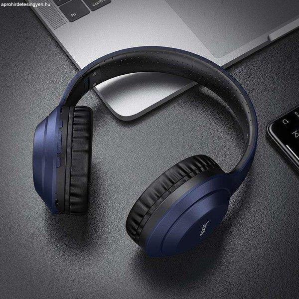 Bluetooth sztereó fejhallgató, v5.0, mikrofon, 3.5mm, funkció gomb, hangerő
szabályzó, TF kártyaolvasó, összecsukható, teleszkópos fejpánt, Hoco W30
Fun Move, kék (130577)
