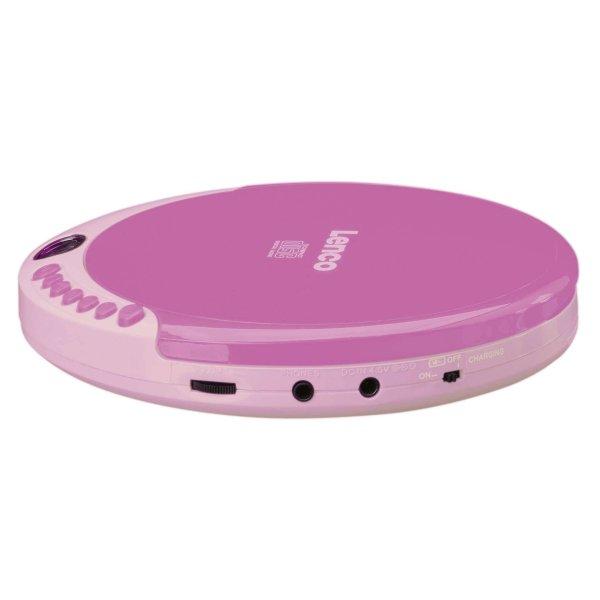 Lenco CD-011 Discman Hordozható CD lejátszó - Rózsaszín Pink