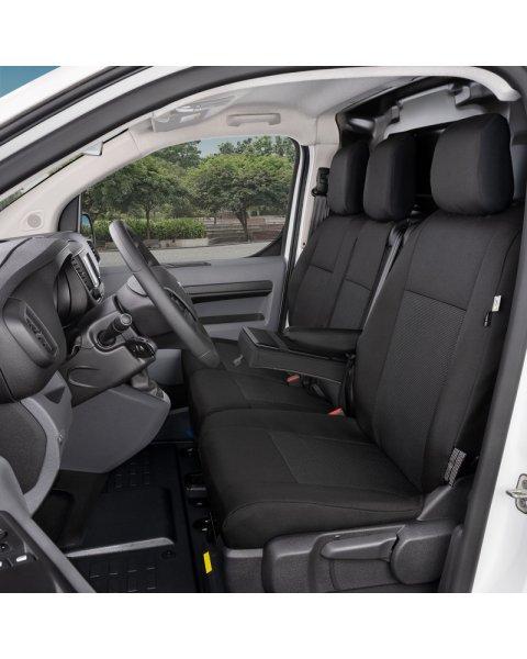 Peugeot Expert III 2016-tól Méretpontos ülésrehuzat a három első ülésre
lehajthatós könyöklővel (1+2)