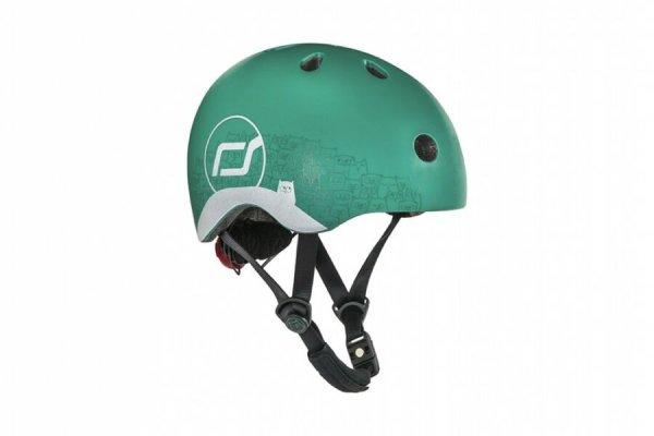 Scoot & Ride fényvisszaverős zöld baba bukósisak - FOREST 