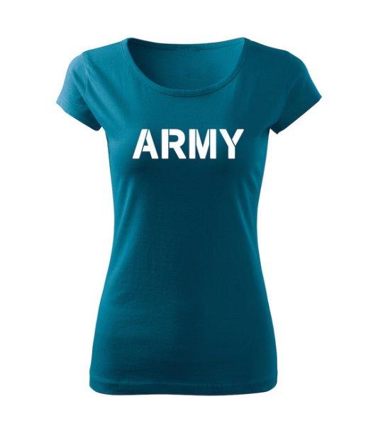DRAGOWA női póló army, petrol blue 150g/m2