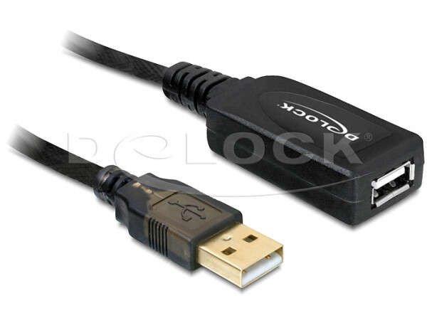 Delock USB 2.0-ás hosszabbító kábel (aktív), 15 m