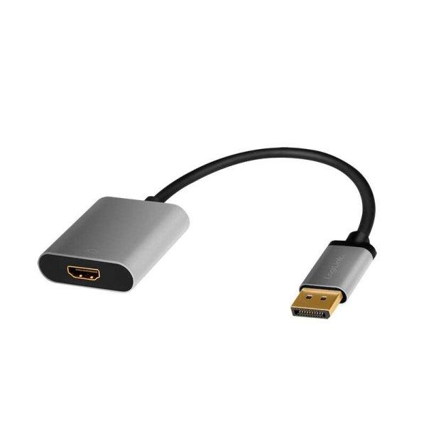 Logilink DisplayPort adapter, DP/M-HDMI A/F, 4K/60 Hz, alu, 0,15 m