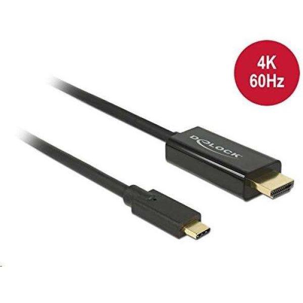 Delock 85291 USB Type-C > HDMI (60 Hz) kábel 2 m, fekete (85291)