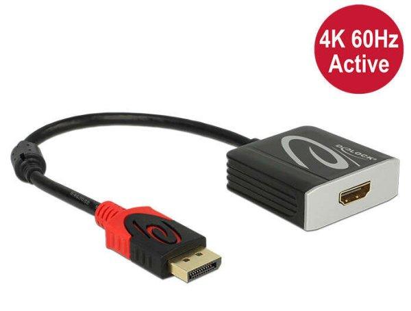 Delock Adapter Displayport 1.2-dugós csatlakozó > HDMI-csatlakozóhüvely
4K 60 Hz aktív