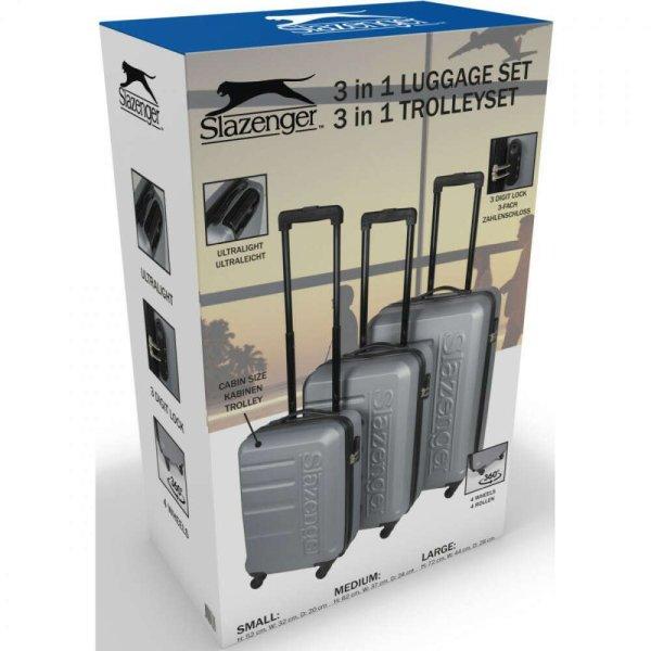 SLAZENGER 3 db bőröndből álló készlet, 18, 22, 26 hüvelykes, ezüst
slazenger