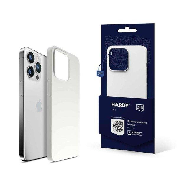 Apple iPhone 15 Pro Max - 3mk Hardy szilikon MagCase ezüst-fehér tok