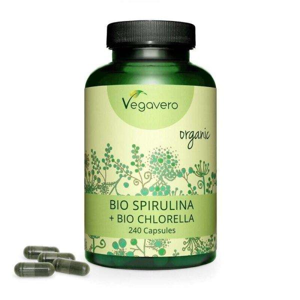 Chlorella + Spirulina Organica 180 kapszula