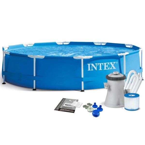 Intex Fémvázas medence, szivattyúval 305x76cm (28202)