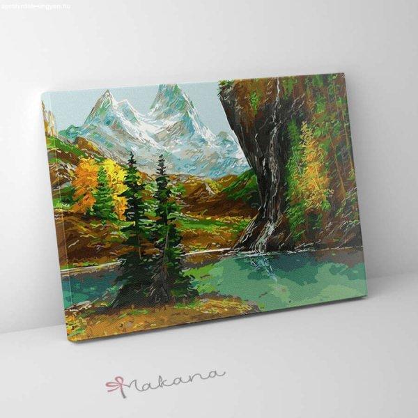 Hegyi völgy ősszel - Számfestő készlet, kerettel (40x50 cm)