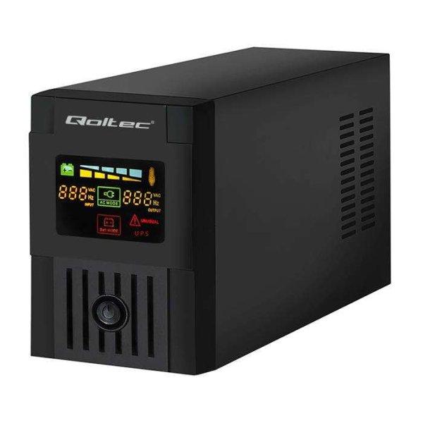 Qoltec 53953 Monolith 1000VA/600W Off-line UPS - Fekete