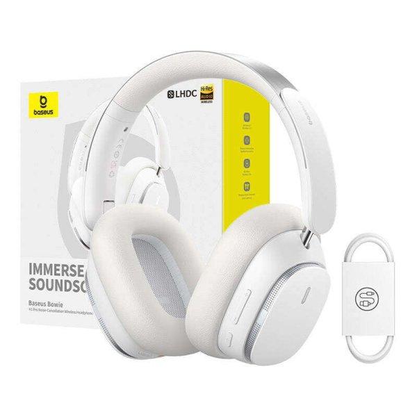 Bluetooth fejhallgató, sztereó, v5.3, ANC, aktív zajszűrő, BRC
technológia, Baseus Bowie H1 PRO - Fehér