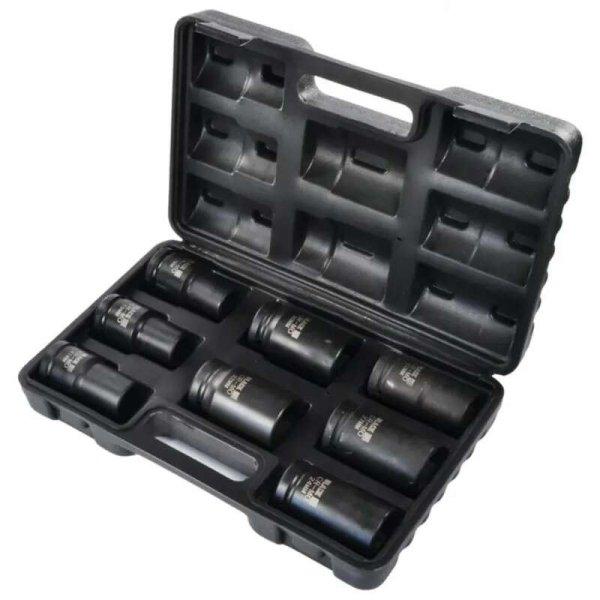 BLACK cr-mo, gépi 3/4colos dugókulcs készlet, 8db, 17-19-21-22-24-27-30-32mm,
kofferben - 13308